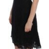 Dolce & Gabbana Elegant Black Floral Lace Knee-Length Dress - Image 2