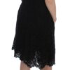 Dolce & Gabbana Elegant Black Floral Lace Knee-Length Dress - Image 4
