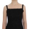 Dolce & Gabbana Elegant Black Floral Lace Knee-Length Dress - Image 6