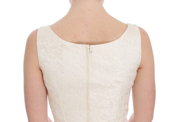 Dolce & Gabbana Elegant Floral Brocade Sheath Dress - Image 8