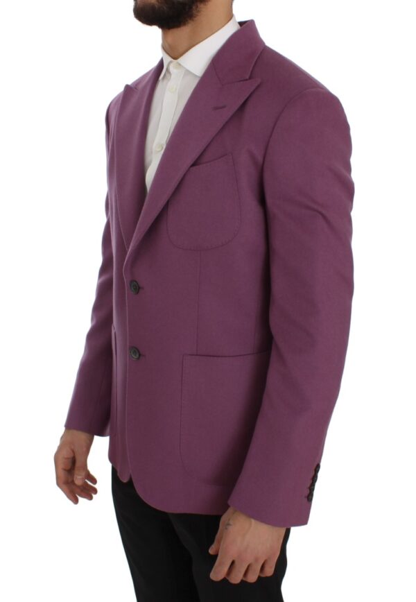 Dolce & Gabbana Elegant Purple Cashmere-Silk Blend Blazer - Image 4