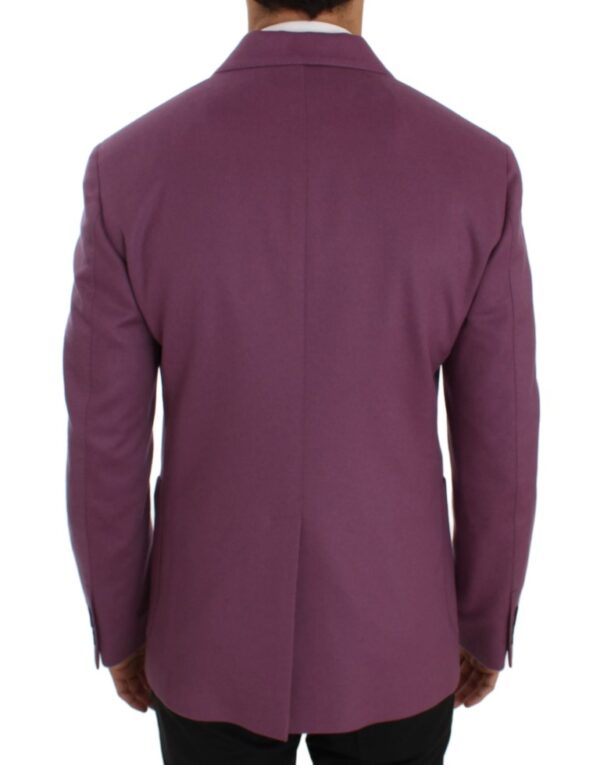 Dolce & Gabbana Elegant Purple Cashmere-Silk Blend Blazer - Image 3