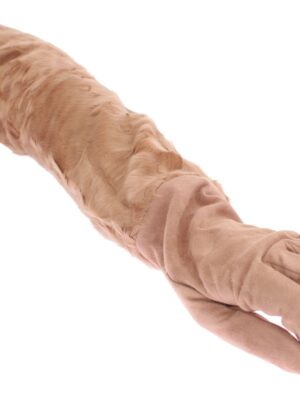 Dolce & Gabbana Elegant Beige Suede Elbow-Length Gloves