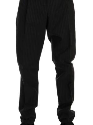 Dolce & Gabbana Elegant Striped Straight Fit Dress Trousers
