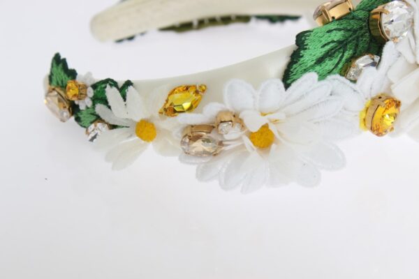 Dolce & Gabbana Sunflower Crystal Luxury Headband - Image 7