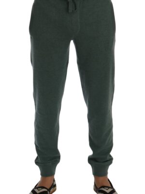 Dolce & Gabbana Elegant Green Cashmere Sport Pants