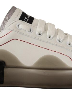 Dolce & Gabbana Elegant White Leather Sneakers