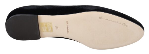 Dolce & Gabbana Elegant Black Silk-Blend Loafers - Image 3