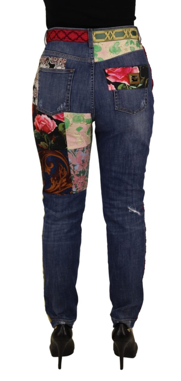 Dolce & Gabbana High Waist Patchwork Skinny Denim - Image 2