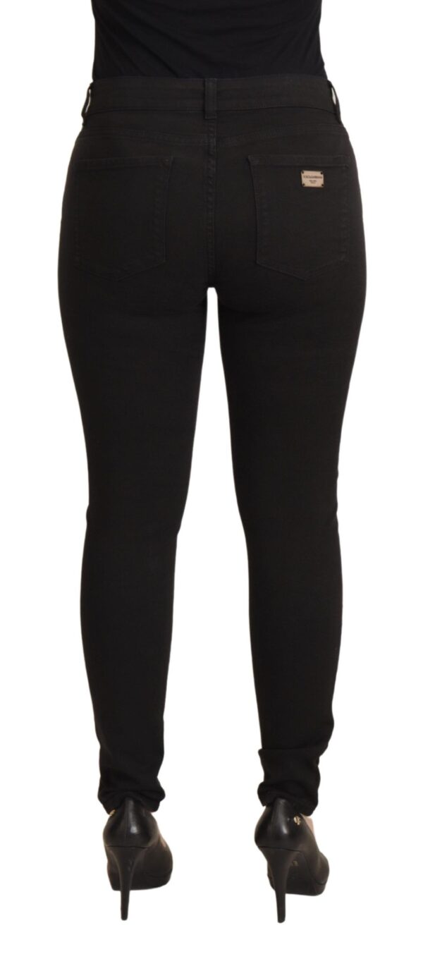 Dolce & Gabbana Sleek Black Cotton Stretch Skinny Jeans - Image 3