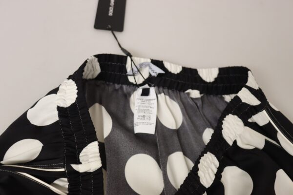 Dolce & Gabbana Polka Dot Silk Mid Waist Pants - Image 7