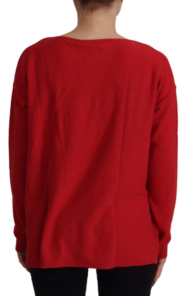 Dolce & Gabbana Elegant Red Wool Blend Knit Sweater - Image 2