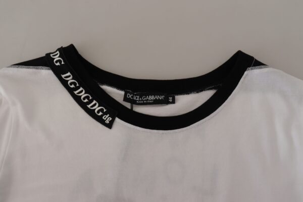 Dolce & Gabbana Elegant Round Neck Slogan Tee - Image 6