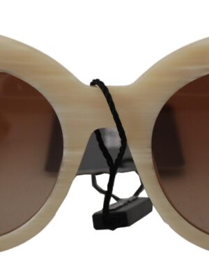 Dolce & Gabbana Beige Chic Acetate Women's Sunglasses