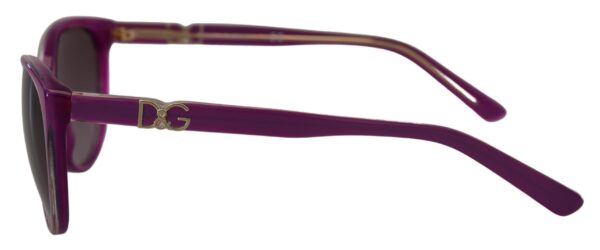 Dolce & Gabbana Chic Purple Acetate Round Sunglasses - Image 4