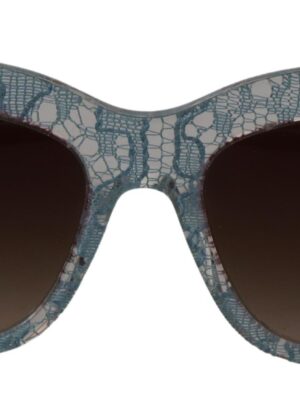 Dolce & Gabbana Elegant Lace Detail Blue Sunglasses