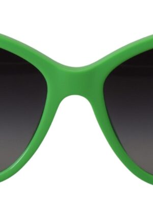 Dolce & Gabbana Chic Green Acetate Round Sunglasses