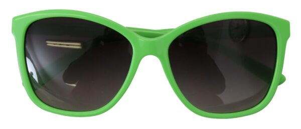 Dolce & Gabbana Chic Green Acetate Round Sunglasses - Image 6