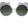 Dolce & Gabbana Elegant Floral Embellished Gold Sunglasses - Image 3