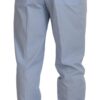 Dolce & Gabbana Elegant Slim Fit Chinos In Light Blue - Image 2