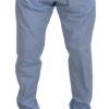 Dolce & Gabbana Elegant Slim Fit Chinos In Light Blue - Image 3