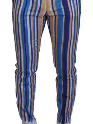 Dolce & Gabbana Sleek Striped Slim Fit Chinos