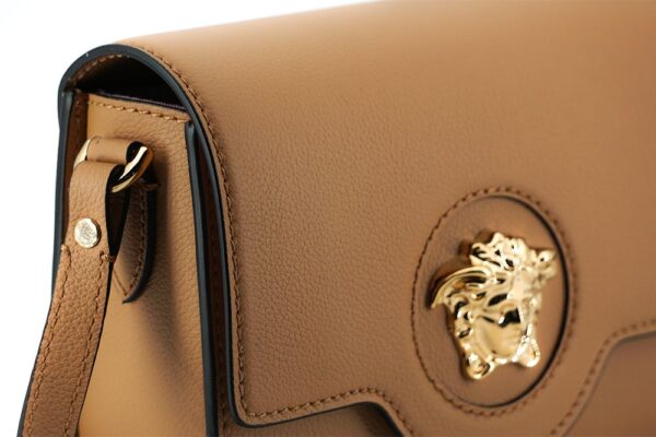 Versace Elegant Calf Leather Shoulder Bag in Brown - Image 3