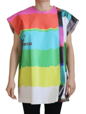 Dolce & Gabbana Multicolor Sleeveless Cotton Top