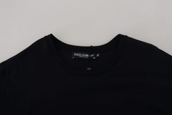 Dolce & Gabbana Elegant Black Cotton Short Sleeve Tee - Image 7