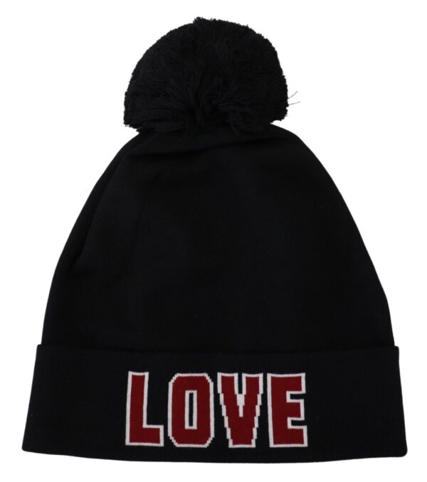 Dolce & Gabbana Elegant Black Virgin Wool Beanie - Image 5