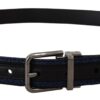 Dolce & Gabbana Elegant Blue Jacquard Leather Belt - Image 3