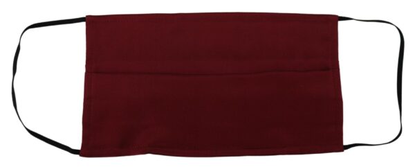 Dolce & Gabbana Elegant Silk Pleated Maroon Face Mask - Image 4