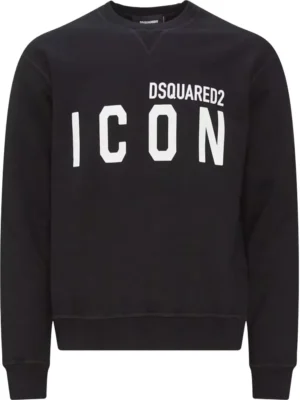 Dsquared² Chic Black Cotton Logo Sweatshirt