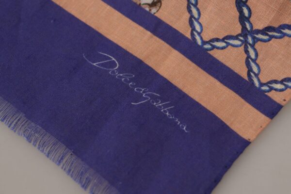 Dolce & Gabbana Multicolor Seashell Linen Scarf for Men - Image 6