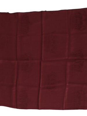 Dolce & Gabbana Elegant Red Silk Square Scarf Wrap