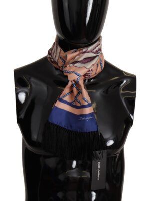 Dolce & Gabbana Elegant Silk Men's Scarf Wrap - Multicolor Luxury Accessory