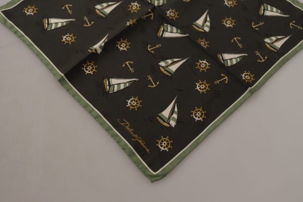 Dolce & Gabbana Elegant Multicolor Silk Men's Square Scarf - Image 2