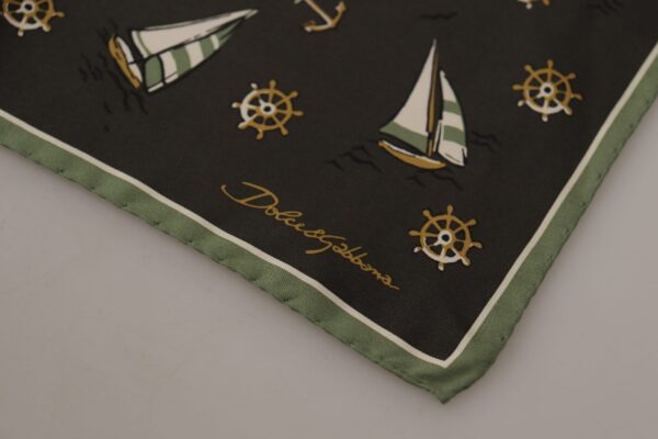 Dolce & Gabbana Elegant Multicolor Silk Men's Square Scarf - Image 3