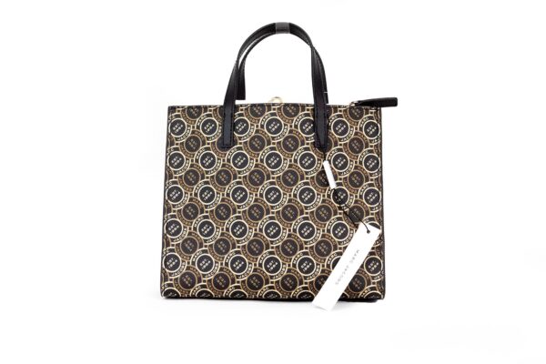 Marc Jacobs Mini Grind Signet Printed Leather Crossbody Tote Handbag Purse - Image 2