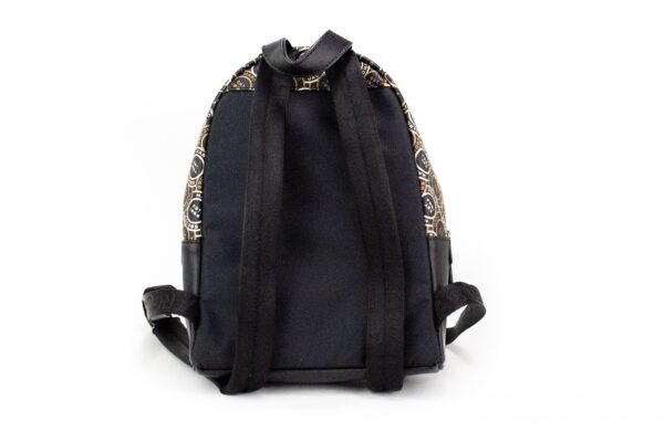 Marc Jacobs Signet Mini Black Logo Printed Leather Shoulder Backpack Bookbag - Image 2