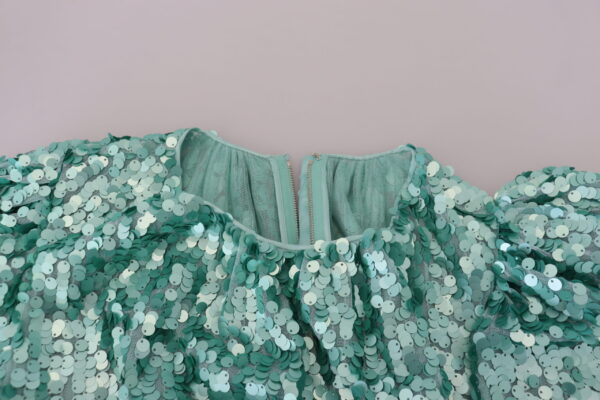 Dolce & Gabbana Elegant Sequined A-Line Midi Dress - Image 7