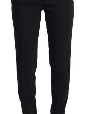 Dolce & Gabbana Elegant Black Wool-Silk Pants