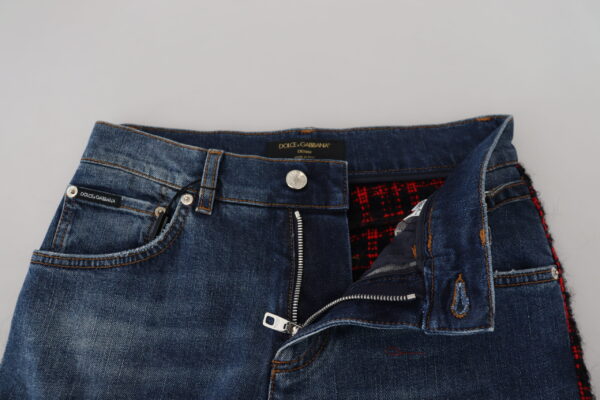 Dolce & Gabbana Elevated Elegance Checkered Back Denim Pants - Image 4