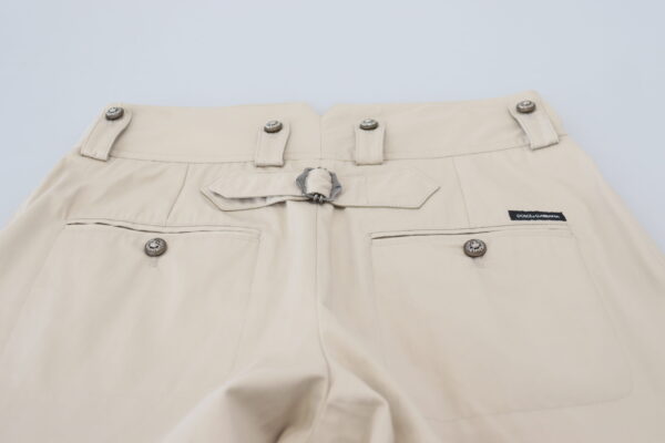 Dolce & Gabbana Elegant Beige Cotton Trousers - Image 7