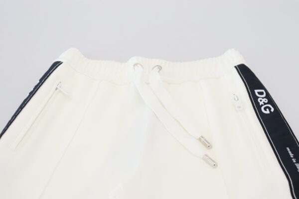 Dolce & Gabbana Chic White Jogger Pants for Elevated Comfort - Image 4