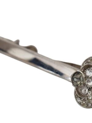 Dolce & Gabbana Elegant Sterling Silver Glass Brooch
