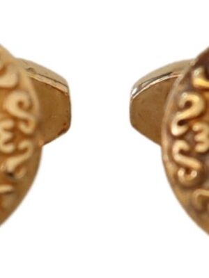 Dolce & Gabbana Elegant Gold Plated Brass Men's Cufflinks