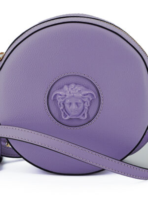 Versace Elegant Purple Round Shoulder Bag