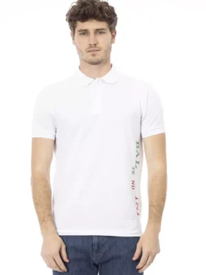Baldinini Trend White Cotton Men Polo Shirt