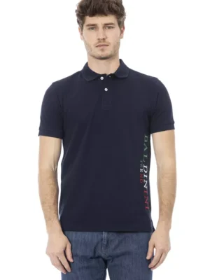 Baldinini Trend Blue Cotton Men Polo Shirt